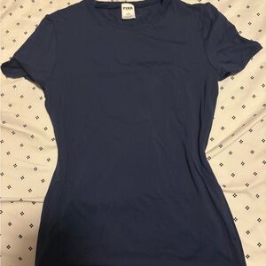 PINK Victoria's Secret Deep Blue Short Sleeve Tee